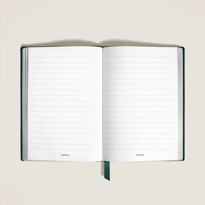 Carnet de notes moyen, cuir Saffiano, vert britannique – Pages lignées Carnet de notes moyen, cuir Saffiano, vert britannique – Pages lignées