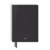 Carnet de notes moyen en cuir souple, pages lignées