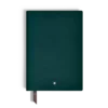 Carnet de notes moyen en cuir souple, pages lignées