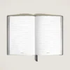 Carnet de notes moyen en cuir souple, pages lignées