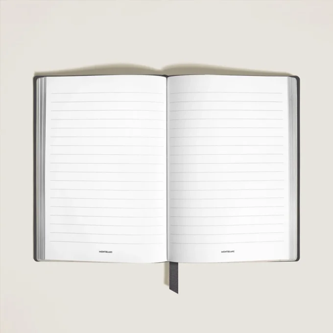 Carnet de notes moyen en cuir souple, pages lignées