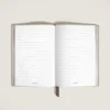 Carnet de notes moyen en cuir souple, pages lignées