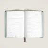 Carnet de notes moyen en cuir souple, pages lignées
