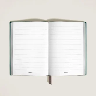 Carnet de notes moyen en cuir souple, pages lignées