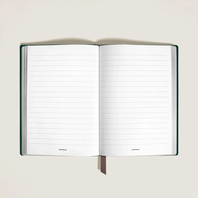 Carnet de notes moyen en cuir souple, pages lignées