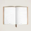 Carnet de notes moyen en cuir souple, pages lignées