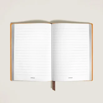 Carnet de notes moyen en cuir souple, pages lignées