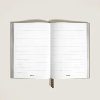 Carnet de notes moyen en cuir souple, pages lignées