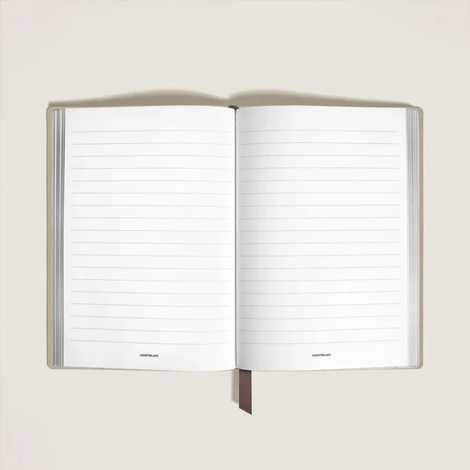 Carnet de notes moyen en cuir souple, pages lignées