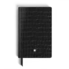 Carnet de notes petit format, cuir gaufré croco, noir – Pages lignées Carnet de notes petit format, cuir gaufré croco, noir – Pages lignées