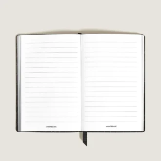 Carnet de notes petit format, cuir gaufré croco, noir – Pages lignées