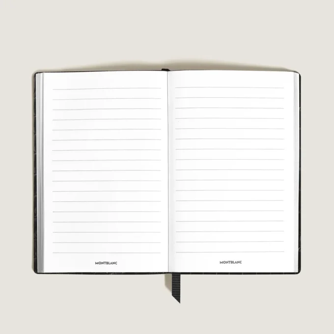 Carnet de notes petit format, cuir gaufré croco, noir – Pages lignées Carnet de notes petit format, cuir gaufré croco, noir – Pages lignées