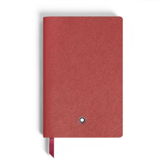 Carnet de notes petit format, cuir rouge brique, rouge, pages lignées