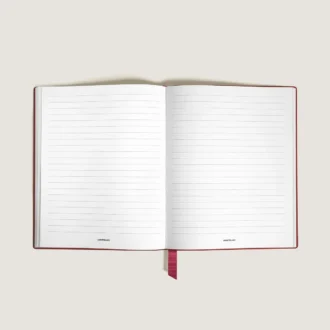 Carnet de notes petit format, cuir rouge brique, rouge, pages lignées