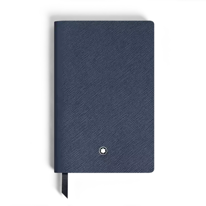 Carnet de notes petit format, cuir Saffiano, bleu – Pages lignées Carnet de notes petit format, cuir Saffiano, bleu – Pages lignées