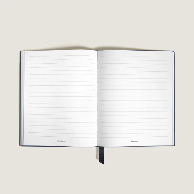 Carnet de notes petit format, cuir Saffiano, bleu – Pages lignées Carnet de notes petit format, cuir Saffiano, bleu – Pages lignées
