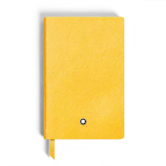 Carnet de notes petit format, cuir Saffiano, jaune Modena – Pages lignées Carnet de notes petit format, cuir Saffiano, jaune Modena – Pages lignées