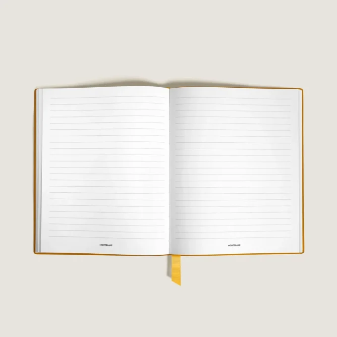 Carnet de notes petit format, cuir Saffiano, jaune Modena – Pages lignées Carnet de notes petit format, cuir Saffiano, jaune Modena – Pages lignées