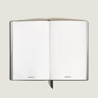 Carnet de notes petit format, cuir Saffiano, noir – Pages vierges