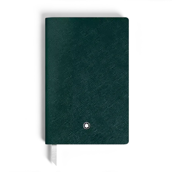 Carnet de notes petit format, cuir Saffiano, vert britannique – Pages lignées Carnet de notes petit format, cuir Saffiano, vert britannique – Pages lignées