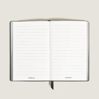 Carnet grand format, cuir noir, noir, pages lignées