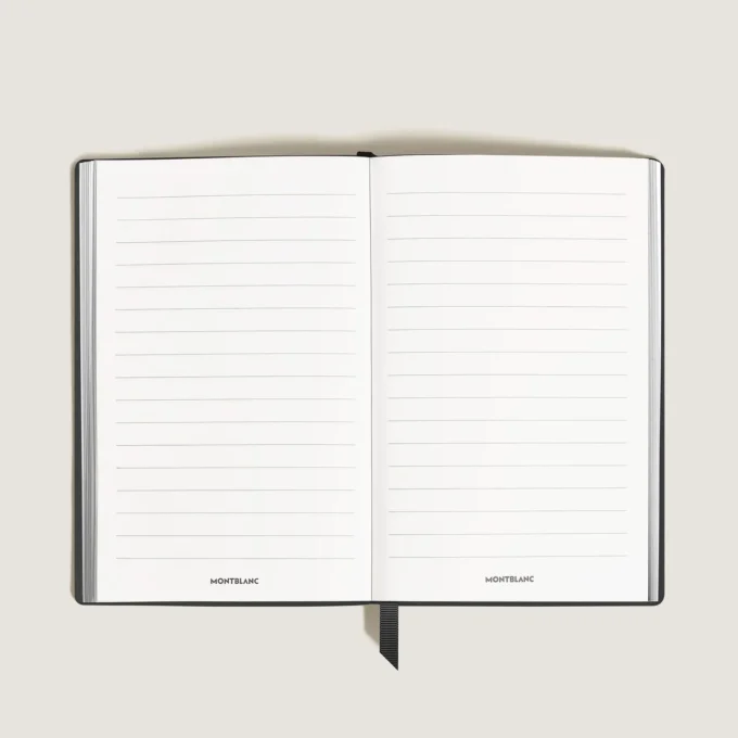 Carnet grand format, cuir noir, noir, pages lignées Carnet grand format, cuir noir, noir, pages lignées