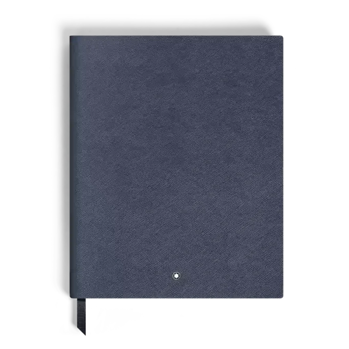 Carnet grand format, cuir Saffiano, bleu – Pages lignées Carnet grand format, cuir Saffiano, bleu – Pages lignées
