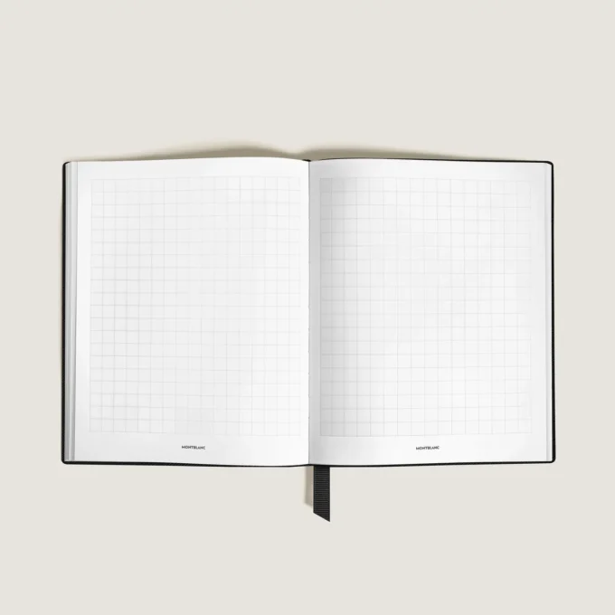 Carnet grand format, cuir Saffiano, noir – Pages quadrillées Carnet grand format, cuir Saffiano, noir – Pages quadrillées