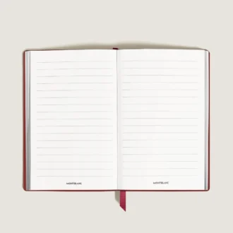 Carnet grand format, cuir Saffiano, rouge – Pages lignées