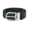 Ceinture en cuir 35 mm avec boucle en fer à cheval sfumato vert britannique