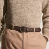 Ceinture en cuir marron 35 mm avec boucle en fer à cheval Ceinture en cuir marron 35 mm avec boucle en fer à cheval