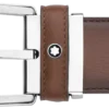 Ceinture en cuir marron 35 mm avec boucle en fer à cheval Ceinture en cuir marron 35 mm avec boucle en fer à cheval