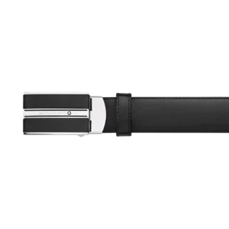 Ceinture en cuir noir 30 mm