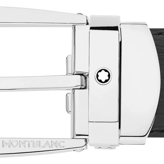 Ceinture en cuir noir 30 mm