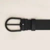 Ceinture en cuir noir 35 mm