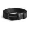 Ceinture en cuir noir 35 mm avec boucle en fer à cheval Ceinture en cuir noir 35 mm avec boucle en fer à cheval