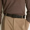 Ceinture en cuir noir 35 mm avec boucle en fer à cheval Ceinture en cuir noir 35 mm avec boucle en fer à cheval