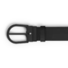 Ceinture en cuir noir 35 mm avec boucle en fer à cheval Ceinture en cuir noir 35 mm avec boucle en fer à cheval