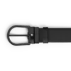 Ceinture en cuir noir 35 mm avec boucle en fer à cheval Ceinture en cuir noir 35 mm avec boucle en fer à cheval