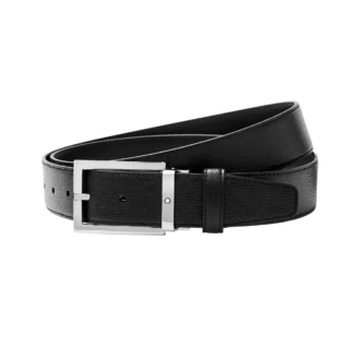 Ceinture en cuir noir de 35 mm