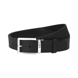 Ceinture en cuir noir de 35 mm