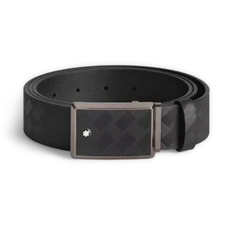 Ceinture en cuir noir de 35 mm