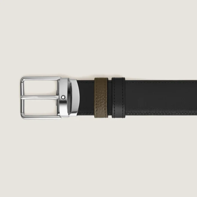 Ceinture réversible 35 mm en cuir grainé pour tous les jours Ceinture réversible 35 mm en cuir grainé pour tous les jours