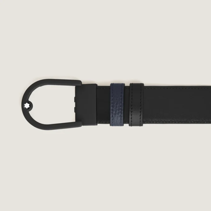 Ceinture réversible à boucle en fer à cheval 35 mm en cuir grainé Ceinture réversible à boucle en fer à cheval 35 mm en cuir grainé