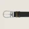 Ceinture réversible à boucle en fer à cheval 35 mm en cuir grainé Ceinture réversible à boucle en fer à cheval 35 mm en cuir grainé