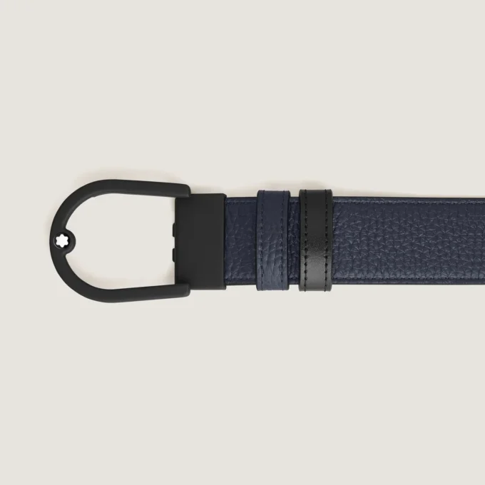 Ceinture réversible à boucle en fer à cheval 35 mm en cuir grainé Ceinture réversible à boucle en fer à cheval 35 mm en cuir grainé