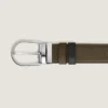Ceinture réversible à boucle en fer à cheval 35 mm en cuir grainé Ceinture réversible à boucle en fer à cheval 35 mm en cuir grainé