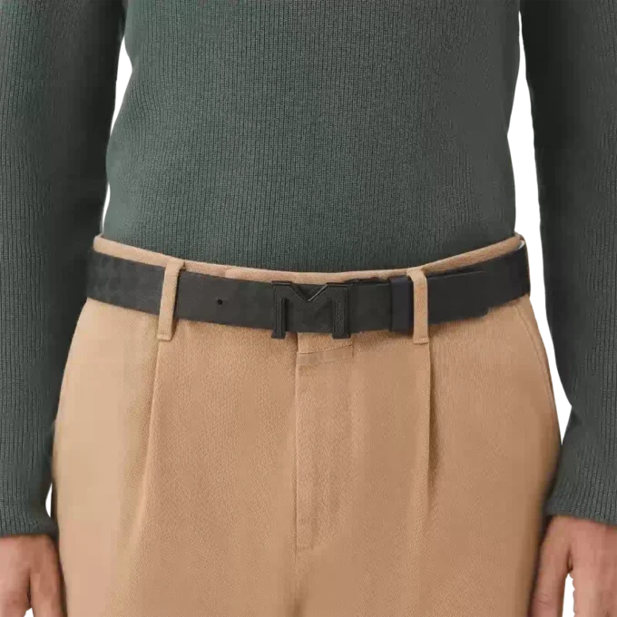Ceinture réversible en cuir 35 mm avec boucle M Extreme 3.0 noire/noire unie Ceinture réversible en cuir 35 mm avec boucle M Extreme 3.0 noire/noire unie
