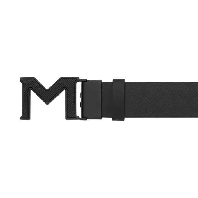 Ceinture réversible en cuir 35 mm avec boucle M Extreme 3.0 noire/noire unie Ceinture réversible en cuir 35 mm avec boucle M Extreme 3.0 noire/noire unie