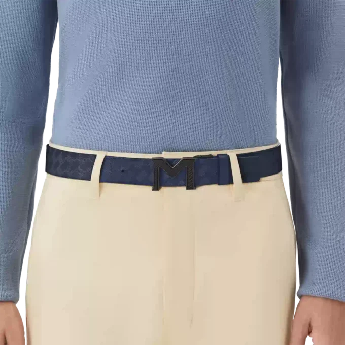 Ceinture réversible en cuir 35 mm M buckle Extreme 3.0 bleu/noir uni Ceinture réversible en cuir 35 mm M buckle Extreme 3.0 bleu/noir uni